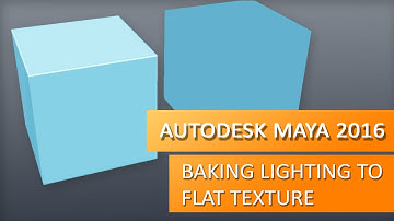 Autodesk Maya 2016-  Baking Lighting to Texture