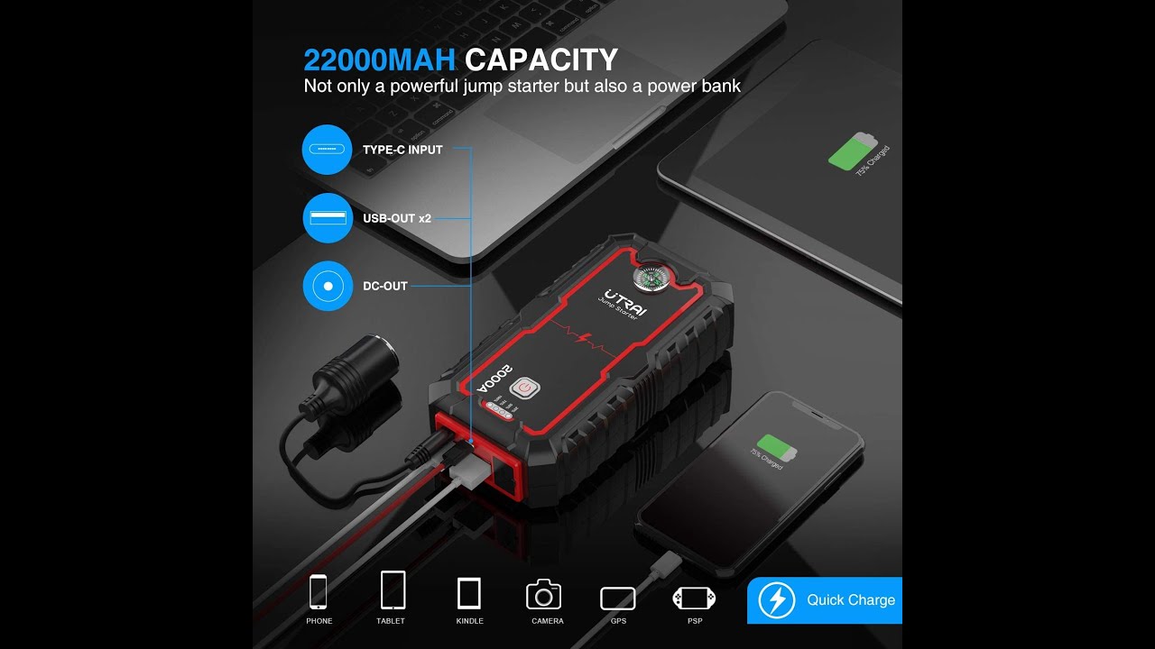 UTRAI Jstar 6 24000mAh 1800A Jump Starter