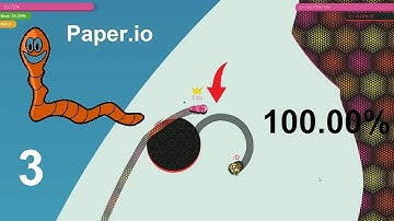 Paper.io 3 Map Control: 100.00% [Worm.io]