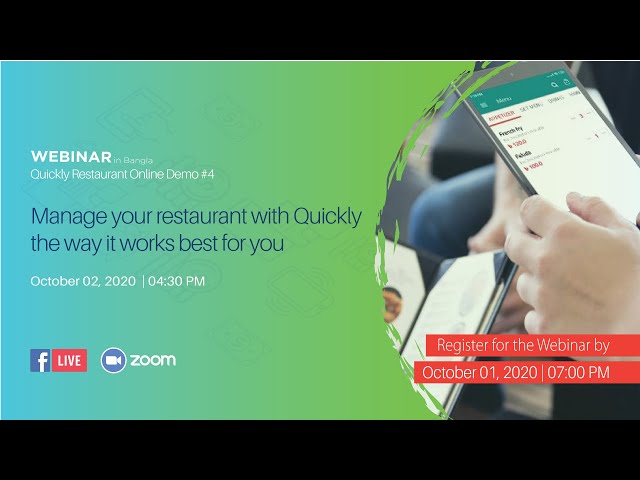 Quickly Restaurant Online Demo #4: Manage your restaurant with Quickly the way it works best for you