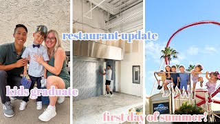 first day of summer break, mini restaurant update + universal surprise!