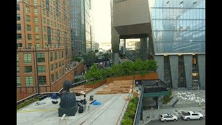 Aerial footage of the High Line's spur, June 3, 2019