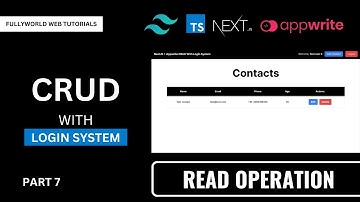 #7 Read Operation | NextJS + Appwrite CRUD With Login System