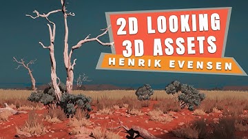 2D looking 3D assets in Blender  | Henrik Evensen
