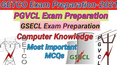 GSECL Exam Preparation||GETCO Exam Preparation||PGVCL Exam Preparation||Computer Knowledge MCQs
