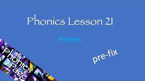 Phonics Lesson 21