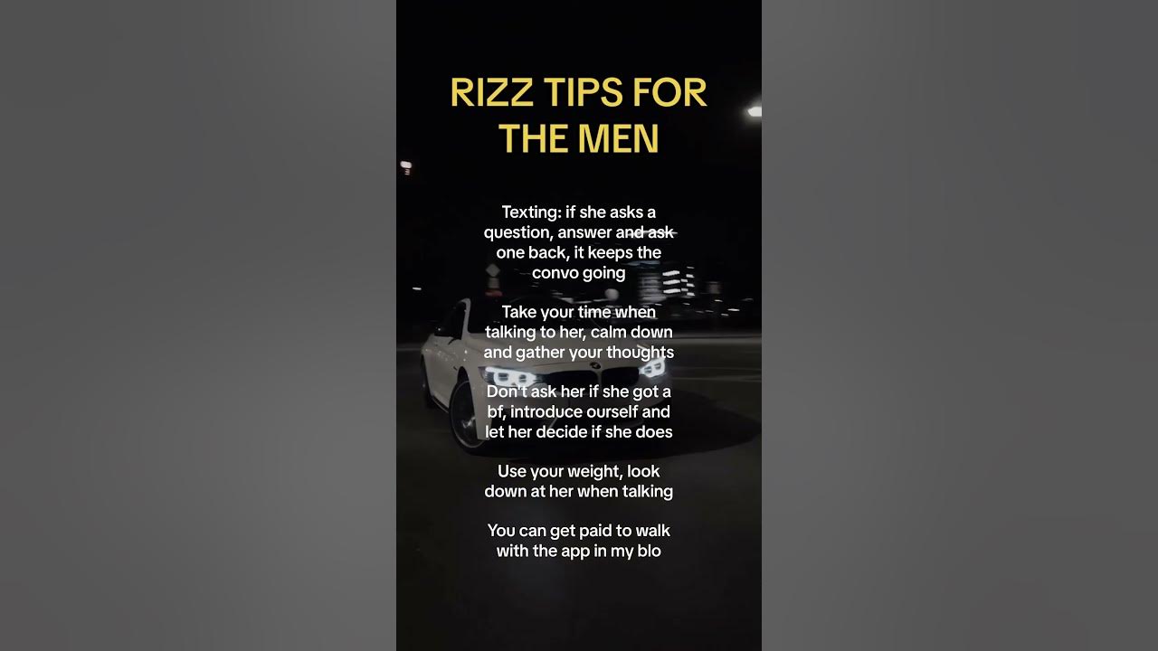 Rizz tips for the men YouTube