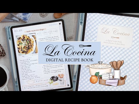 La Cocina Digital Recipe Book and Meal Planner Quick Flip Through on Goodnotes App
