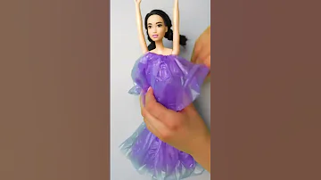 كيفية صنع فستان دمية مذهل من كيس بلاستيكي SHORTS 