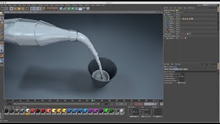 Real Flow - Liquid Falling in Cinema 4D Tutorial