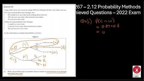 AS91267 -  2.12 Probability Methods - 2022 - Achieved Questions