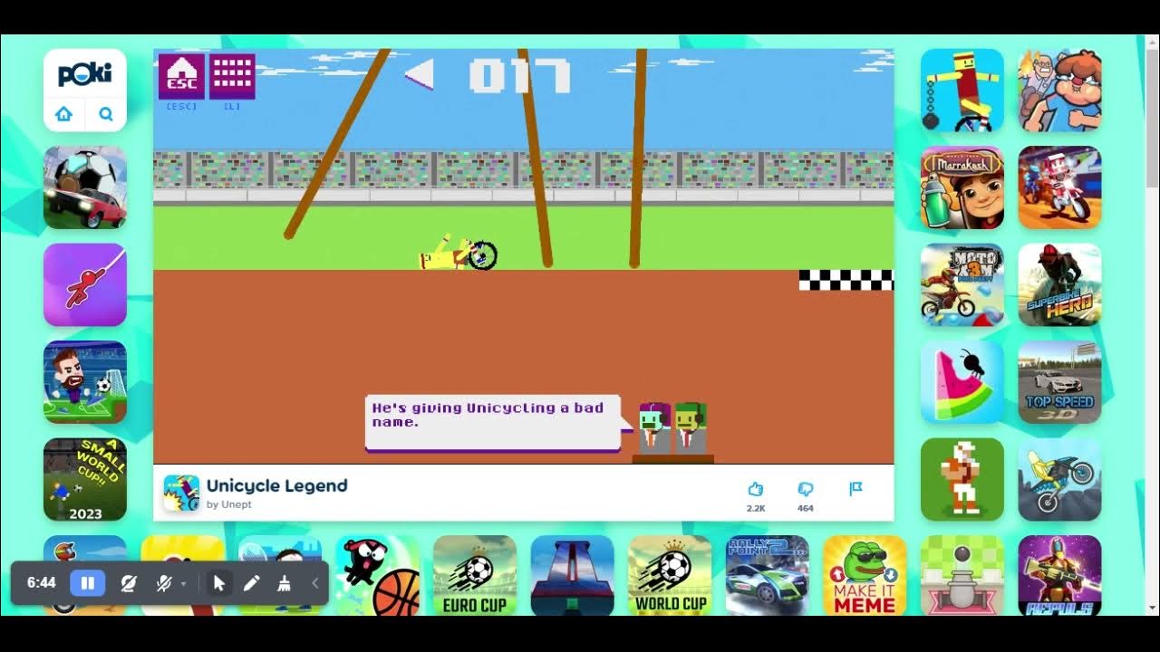 UNICYCLE LEGEND on Poki! YouTube