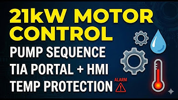 21kW Motor Automation | Cooling, Lubrication & Hydraulics Control | TIA Portal + HMI