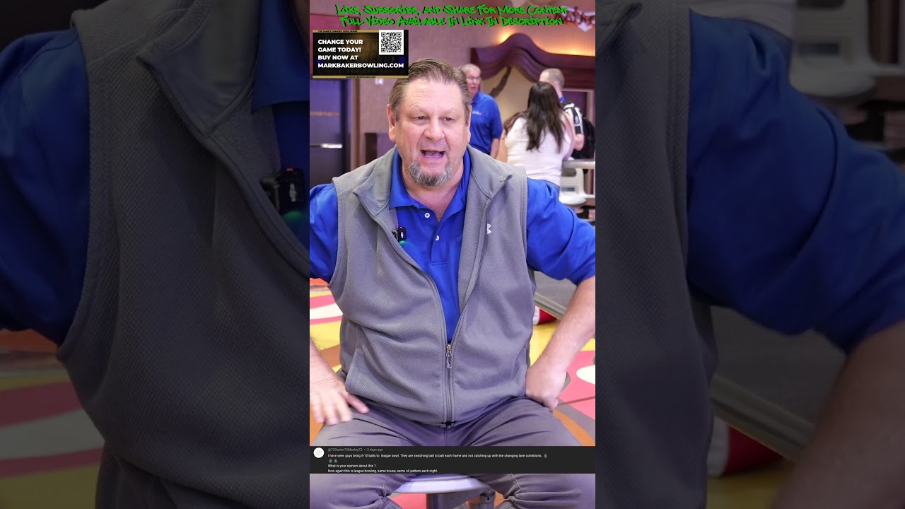 How many bowling balls would Mark Baker bring to league? 