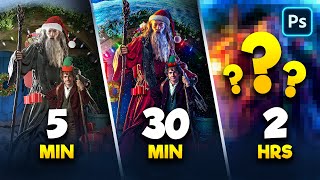 Photoshop Challenge 5 Minutes Vs 30 Minutes Vs 2 Hours