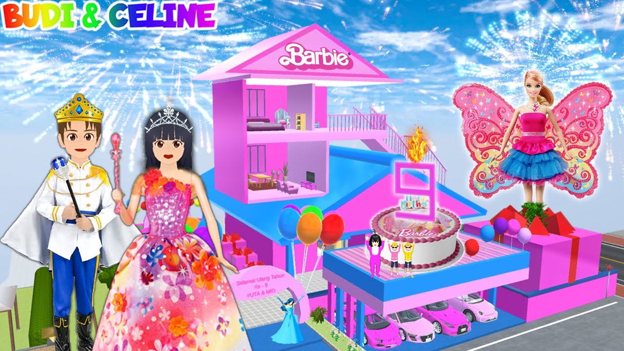 Yuta Mio Ulang Tahun Ke- 9🥳Kak Sakura Beri Surprise Pesta & Kado Spesial Boneka Barbie Serba Pink🩷