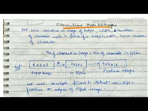 Example1 of CNN using 3D image and without Max Pooling - lecture 58/ machine learning