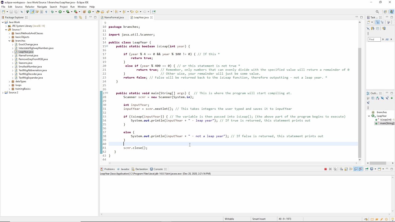 Java Lab: Leap Year - YouTube
