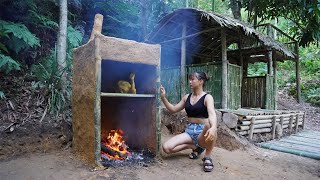 Free Bushcraft Camp - Make Meat Oven  Free Life   LIVING OFF GRID Ep 20