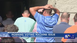 Brief morning voting machine issue