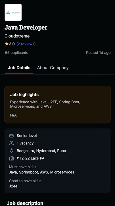 18/July Java developer job vacancies in naukri.com #job #jobsearch #jobvacancy #jobhiring #bengalur