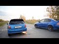 Subaru Legacy 2.0L EJ20X 290hp vs Turbo Starlet 1.3L 1.2Bar + Mitsubishi Sigma V6 3.0L