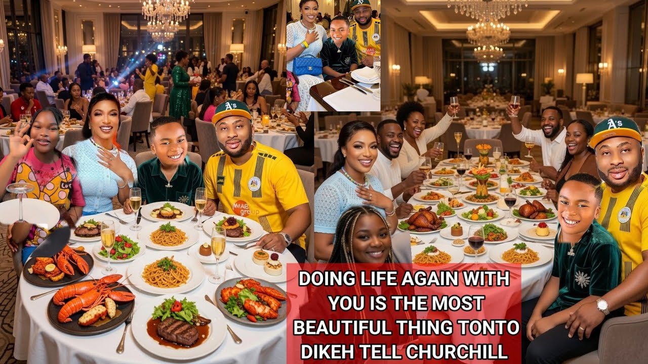 Тонто Дике и Черчилль. Ее бывший муж устроил прощальный ужин в честь дочери Черчилля, падчерицы Т...