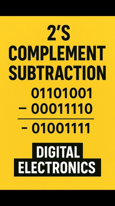 2's Complement Subtraction in Computer Architecture | Example of 2's ...