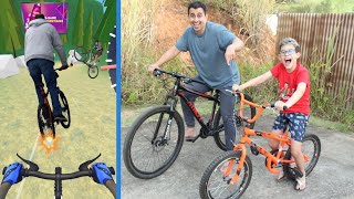 QUEM GANHA ESSA CORRIDA DE BICICLETA? Riding Extreme 3d screenshot 3