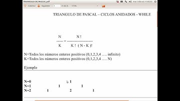 Aprendiendo a programar con Python - Triangulo de pascal - While