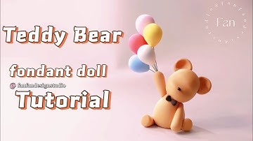 How to make a Teddy bear with fondant or air dry foam clay polymer clay tutorial