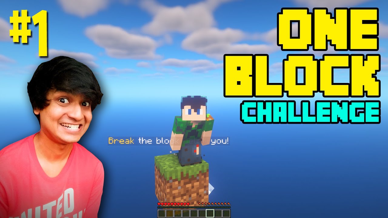 One Block Challeng Minecraft Minecraft, But Its Only ONE BLOCK Challenge #1 - YouTube