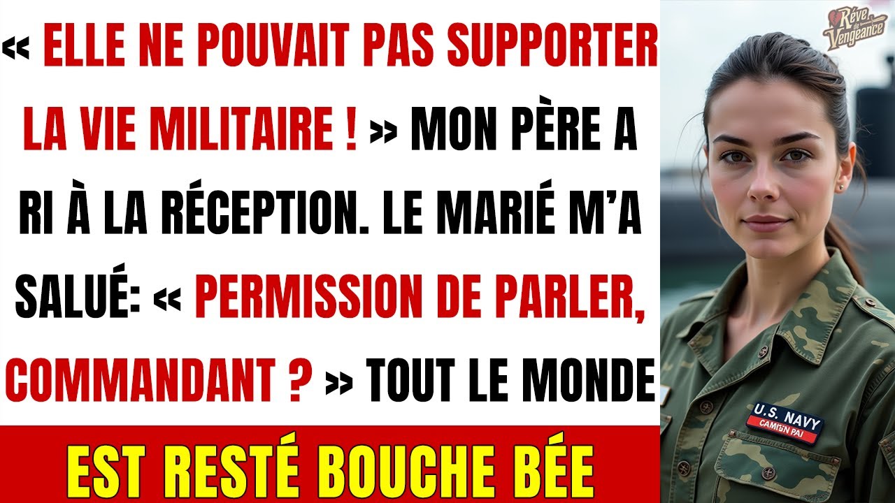 « Elle n’a pas supporté la vie militaire ! » Mon père a ri… jusqu’à ce que le marié me salue