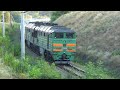 2ТЭ116-1370Б/1240Б с грузовым поездом на перегоне Встречный - Днепр-Лоцманская