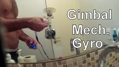 Mechanical gyro gimbal to stabilize a GoPro camera: 1st test