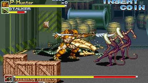 [HD Re-Mastered] AvP Arcade Game Solo Boss Segment Practice Sessions - PREDATOR HUNTER