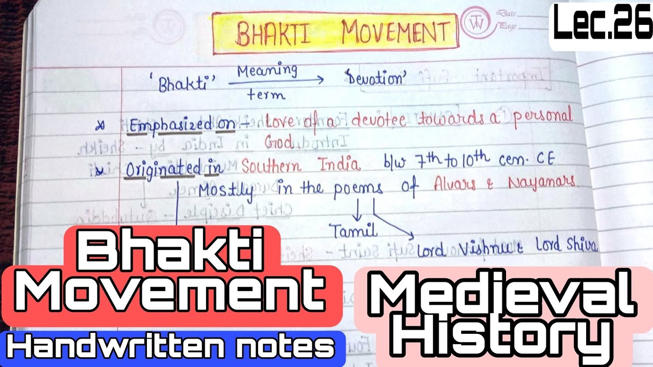 Bhakti Movement || Religious Movements || Lec.26 || Medieval History ...