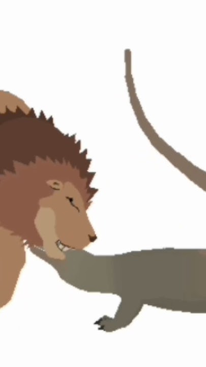 (Animation)Komodo Dragon Vs Lion - YouTube