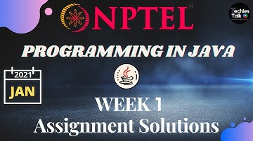 NPTEL Programming in Java Week 1 Quiz Assignment Solutions || January 2021 || Swayam