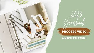 2023 Yearbook | March Scrapbook Process Video &amp; Flip Through