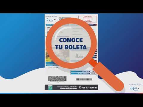 Conoce tu boleta - RUTA DEL MAIPO