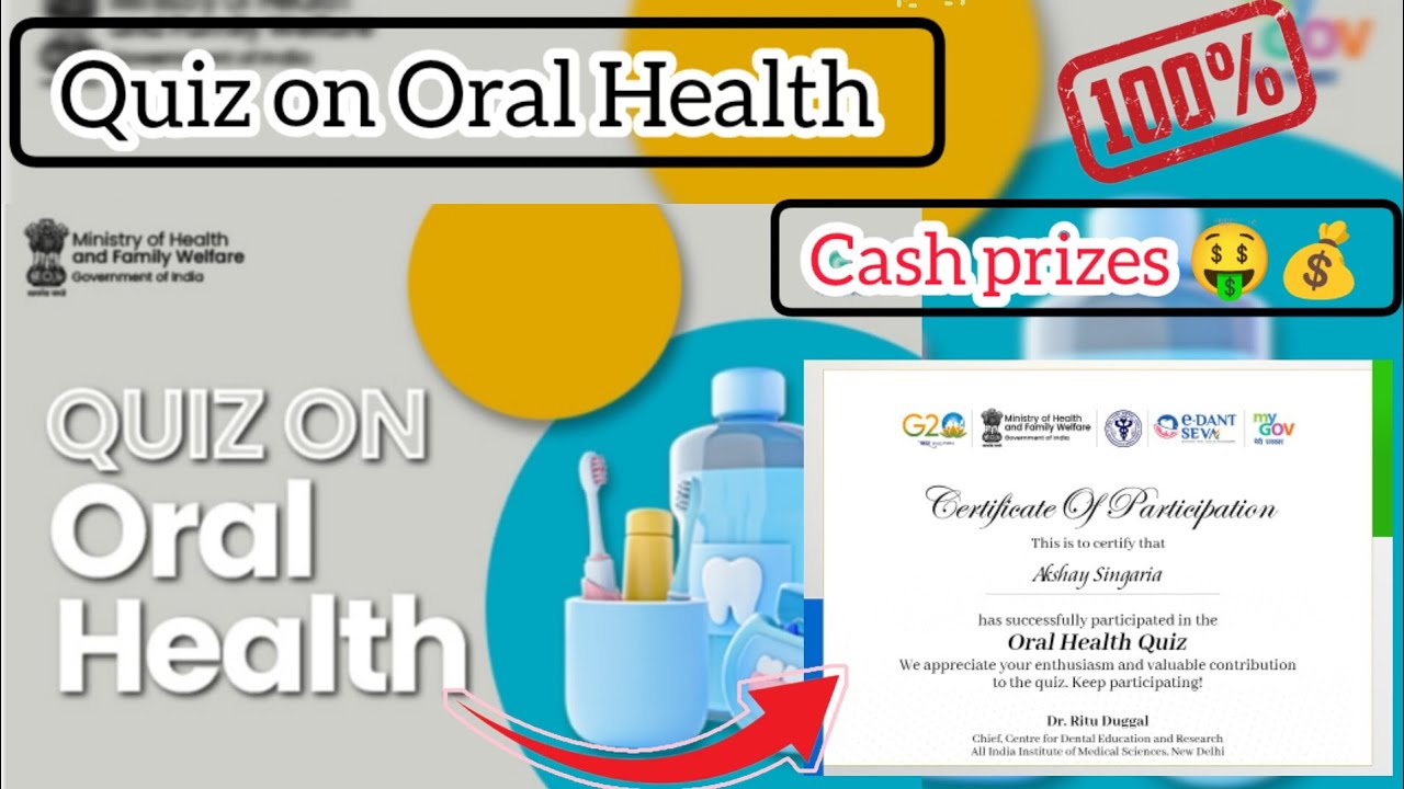 Quiz on Oral Health by ministry of health and family welfare govt of
