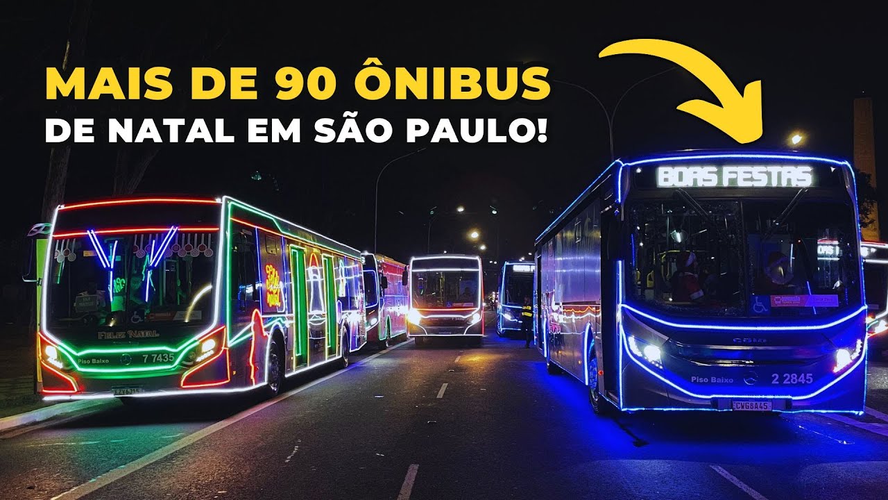 LOTOU de ÔNIBUS NATALINOS no IBIRAPUERA! PRIMEIRO DIA de DESFILES em SÃO PAULO