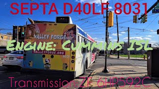 Bus Aduio Recording: 2005 SEPTA D40LF 8031 [Retired]