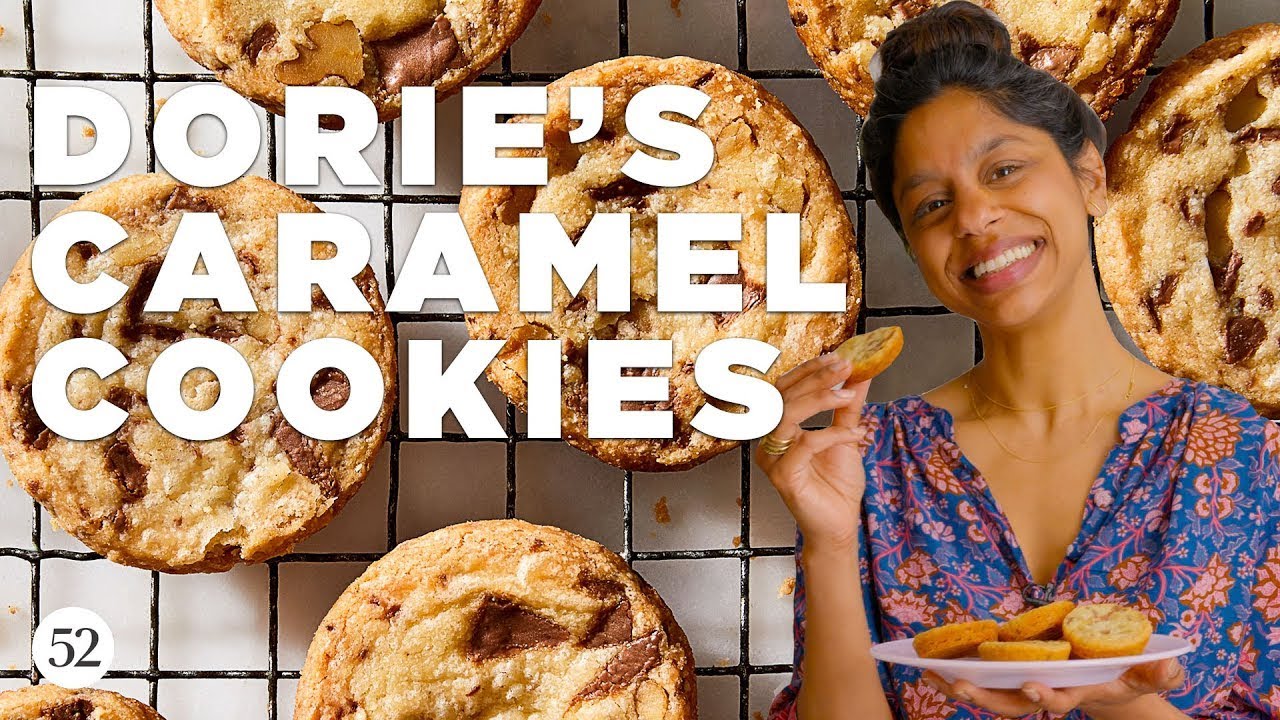 Chunky Chocolate & Caramel Crunch Cookies | Genius Recipes | Food52