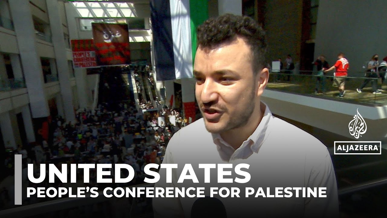 اختُتم مؤتمر الشعب الفلسطيني بدعوة لتحويل الغضب الشعبي الأمريكي تجاه غزة إلى إجراءات عملية.