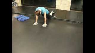 Slider Alternating Reach Push Up