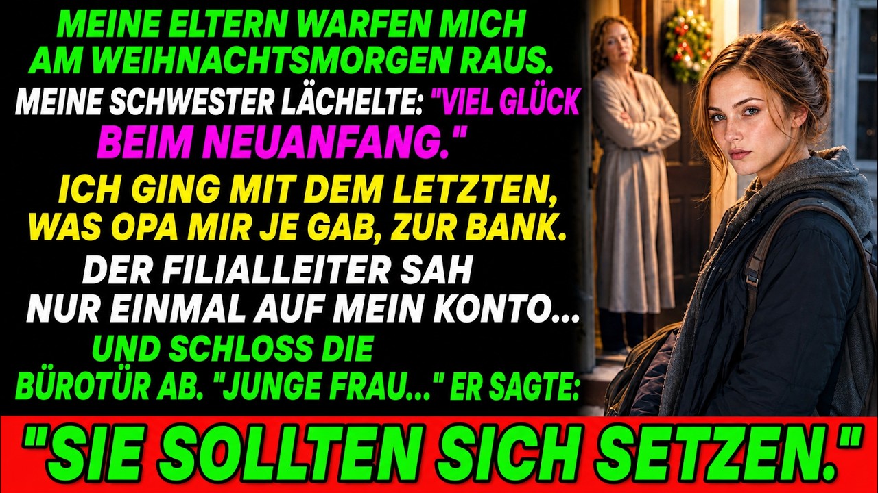 An Weihnachten um 6:40 Uhr warf meine Mutter meinen Weihnachtsstrumpf ins Feuer. „Wir wollten dich hier nie haben“, sagte sie, während meine Schwester alles filmte. Mein Vater rammte mir einen...