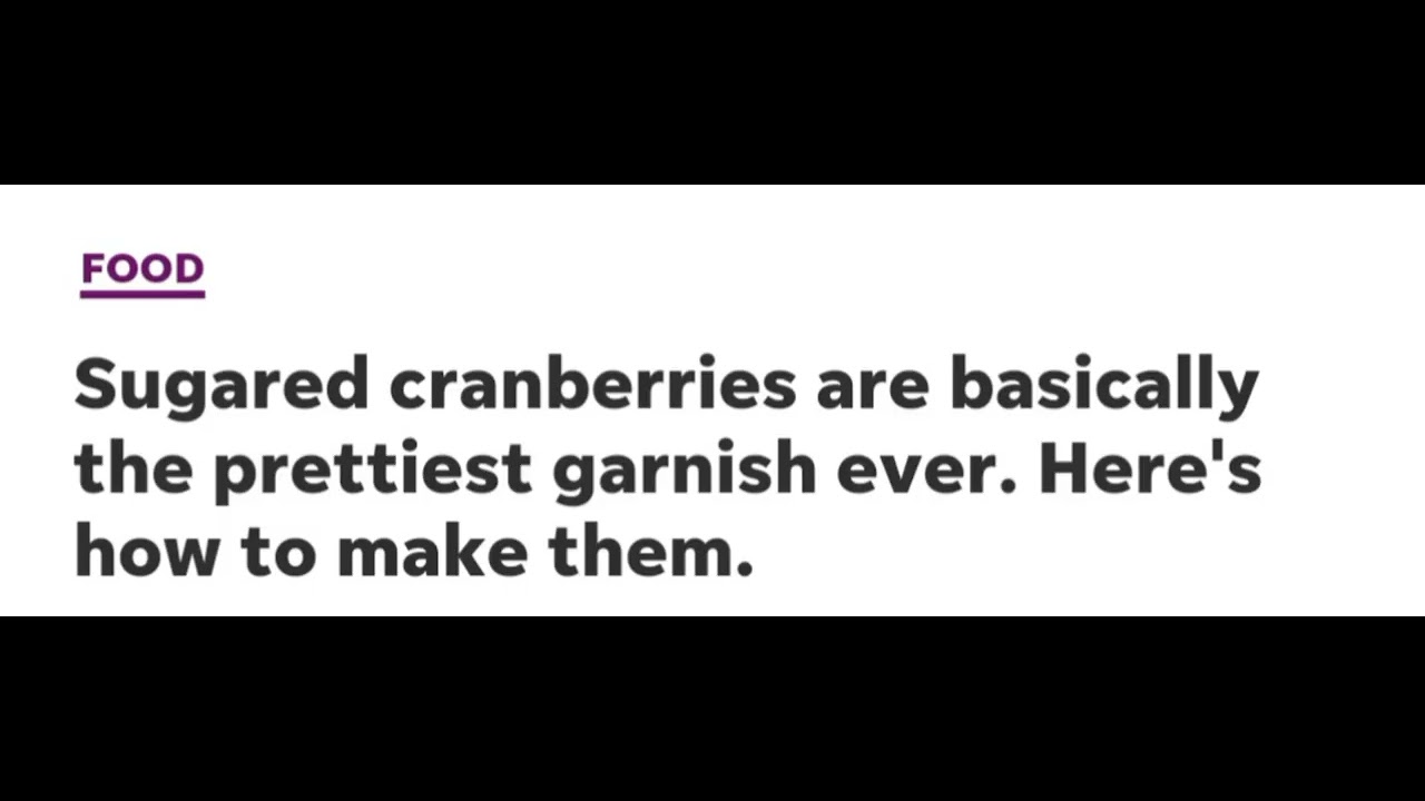 how to cook sugered cranberries