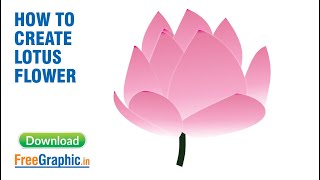 Match Highlights How to Create Lotus Flower in CorelDraw | Download free cdr freegraphic.in